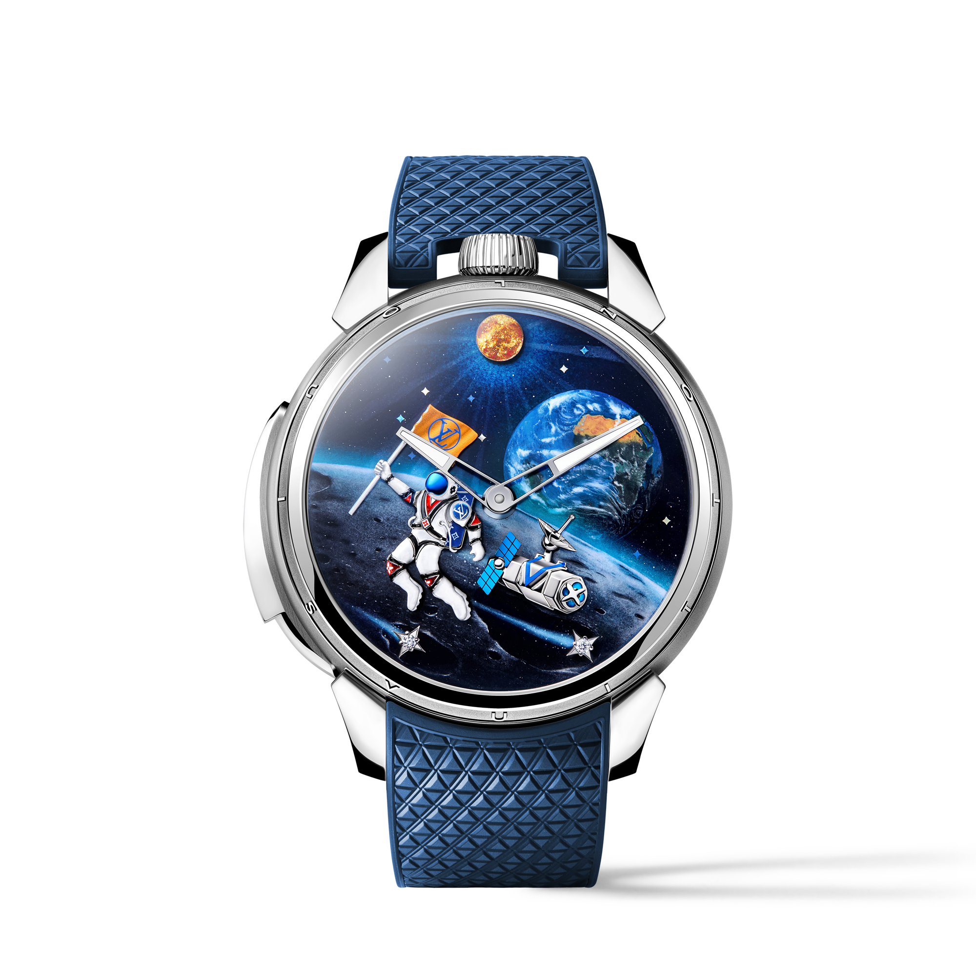 Tambour Taiko Galactique, Manual, 46.7mm, Titanium and White Gold